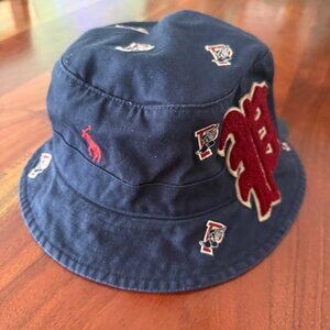 NWT POLO RALPH LAUREN 1 OF 1 ALL OVER P-WING TEAM USA CHENILLE P BUCKET HAT L/XL
